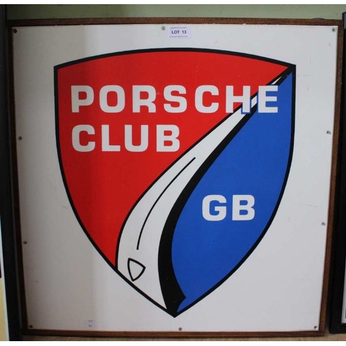 13 - Porsche Club GB mounted club sign