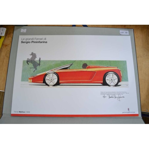 130 - Ferrari Mythos (1989) - signed illustration Sergio Pininfarina 7/60