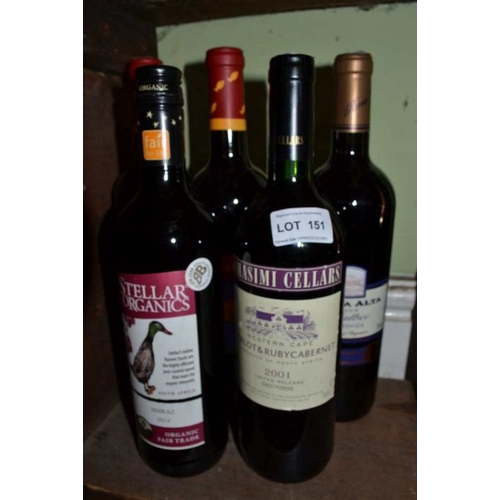 151 - New World wines, 5 bottles (5)