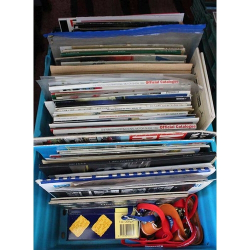 44 - A crate of assorted motoring magazines and other related literature