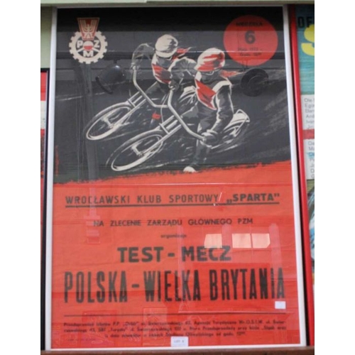 5 - Original Speedway Poster - Test Match Poland v Great Britain Wroclawski Club 