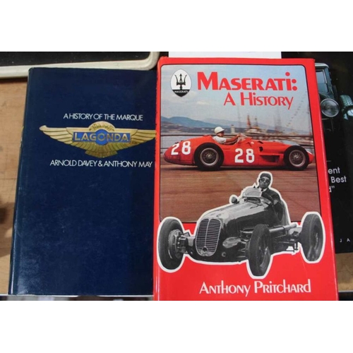 54 - Pritchard MASERATI together with Davey & May A HISTORY OF THE MARQUE Lagonda
