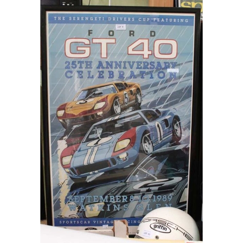 9 - Dennis Simon - Ford GT 40 25th Anniversary Celebration September 8-10th 1989 signed.by the poster ar... 