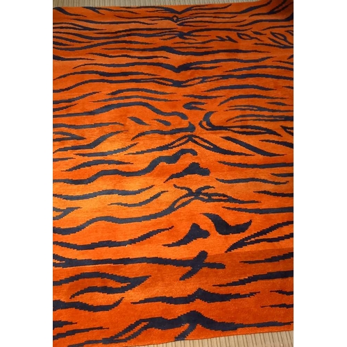 112 - An Alain Rouveure limited edition Tibetan Tiger Stripe rug, handmade in Nepal, 100% wool pile using ... 