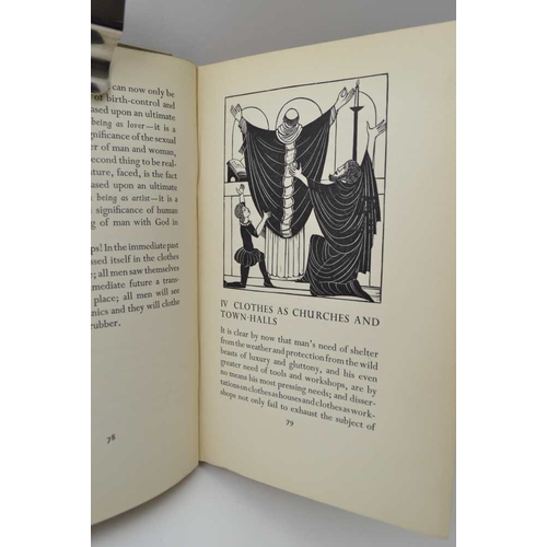 64 - Gill, Eric Clothes, Jonathan Cape, 1931, first edition, wood-engraved illustrations by Eric Gill, de... 