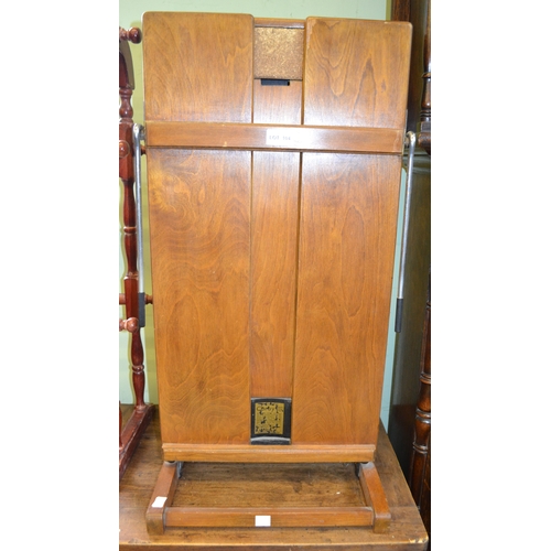 104 - An early example wooden framed Corby Trouser press