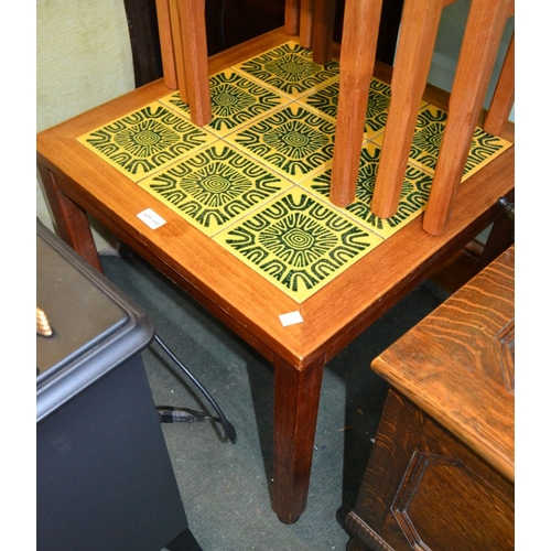 112 - A funky tile top mid-century occasional table