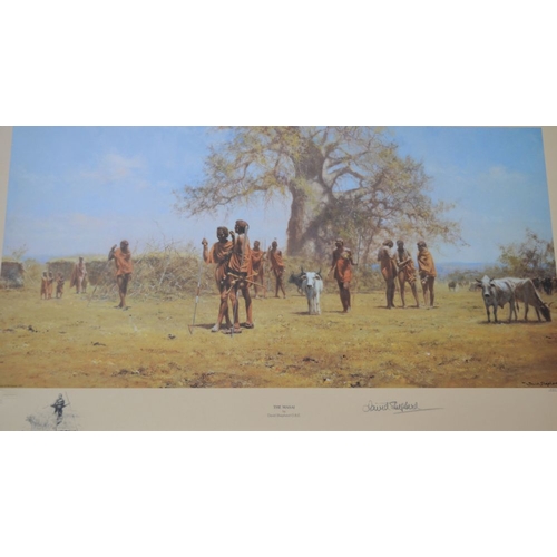 125 - David Shepherd - The Masai limited edition print framed but not glazed 411/850 signed