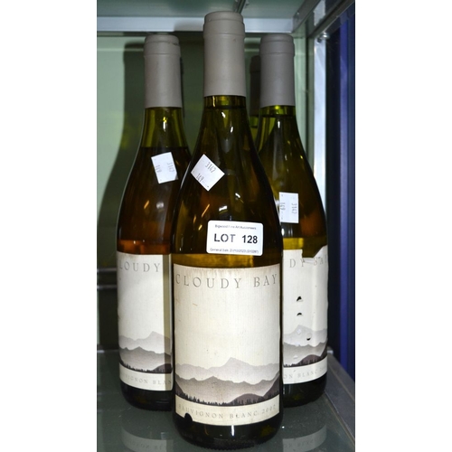 128 - Five bottles of Cloudy Bay New Zealand Sauvignon