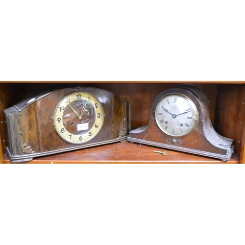 148 - A Botley & Lewis mantel clock, together with another Art Deco example