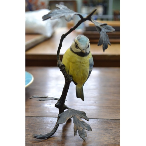 189 - Royal Worcester Blue Tit and two collectors plates