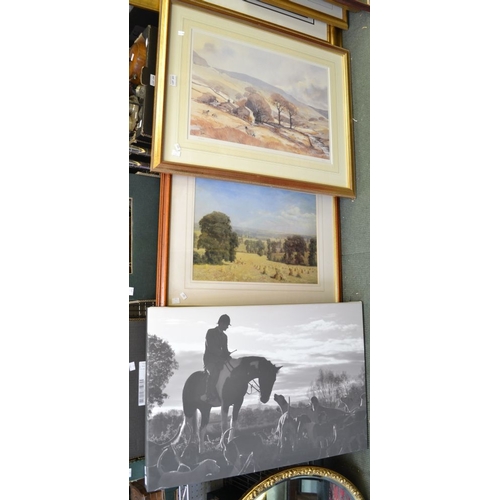 231 - A signed & numbered Logan print of a Lakeland scene, depicting Sheep, together with two other prints