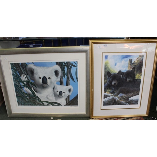 266 - Two limited edition wildlife prints by Mike Muffins and Amneris Fernandez with certificates and resu... 