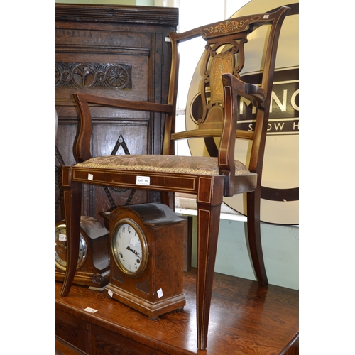 95 - An Edwardian strung & inlaid bedroom chair