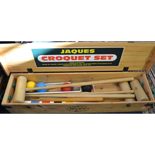 101 - Jaques croquet set in original wooden crate