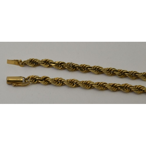 3 - A 14k rope necklace, 52cm long, 40g