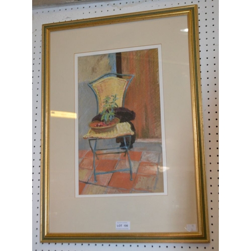 106 - A pastel study by Lilian Shaw, glazed & framed