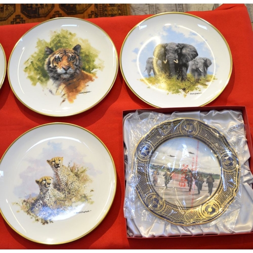 115 - Seven Wedgwood 'David Shephard' Ltd Edn plates and a boxed Spode plate