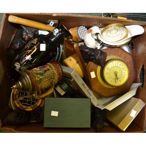 12 - A box containing a selection of useful and collectible domestic items