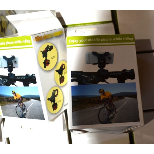 120 - Two crates of mobile phone holders for a bicycle