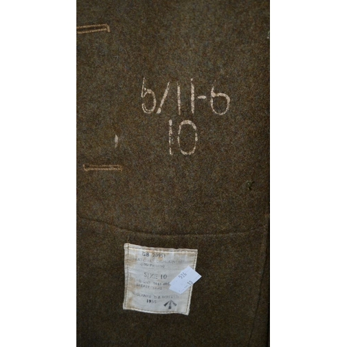 167 - G Glanfied and son 1955 military trench - coat size 10