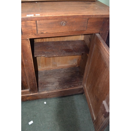 191 - A 19th century oak two drawer sideboard