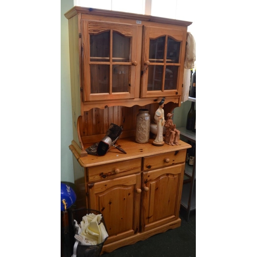 195 - A modern pine small sized kitchen dresser