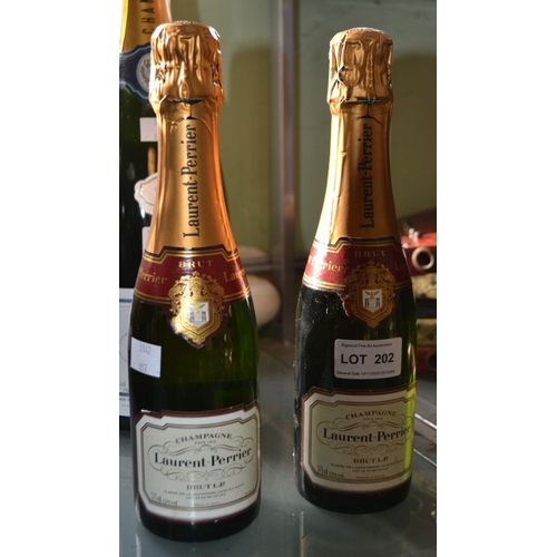 202 - 2 half bottles of Laurent Perrier Champagne