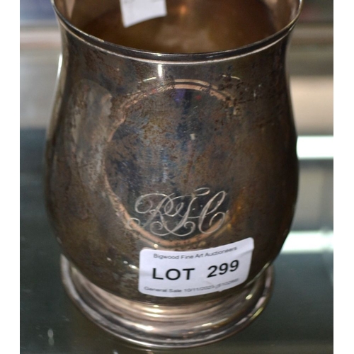 299 - HM Silver baluster tankard - 388gms