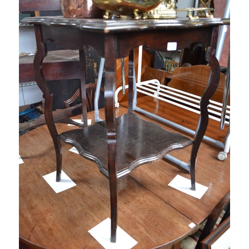 347 - A square top occasional table with under tier