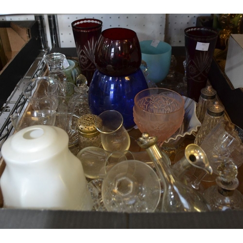 35 - A box containing a selection of useful and collectible glass wares