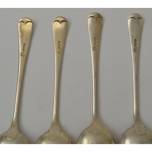 102 - William Eaton, three early Victorian cast silver dessert spoons, Kings pattern, London 1844, togethe... 