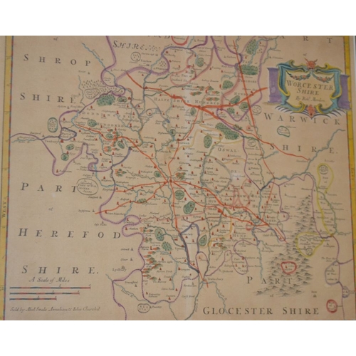 2 - Robert Morden two antique later coloured county maps