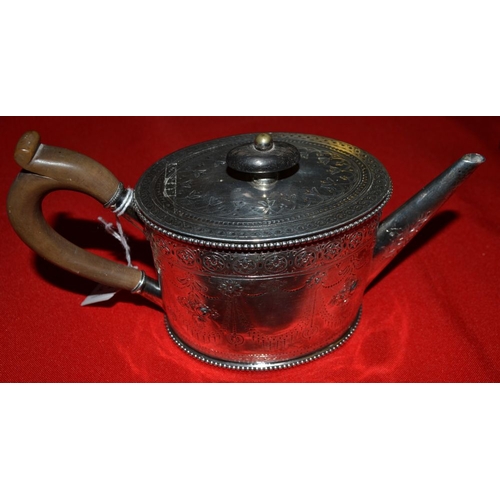 A Victorian silver teapot