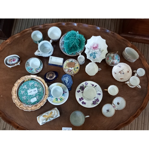 195 - Collectors 'cabinet' pottery and porcelain to include leading famous brand names