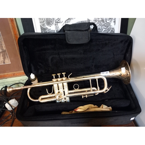 207 - John Packer - cased trumpet