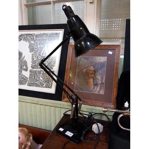 208 - A vintage black Herbert Terry Anglepoise lamp