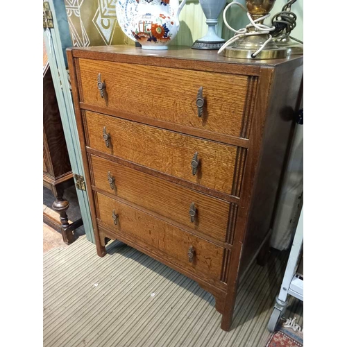 217 - A first quarter 20th century four drawer chest