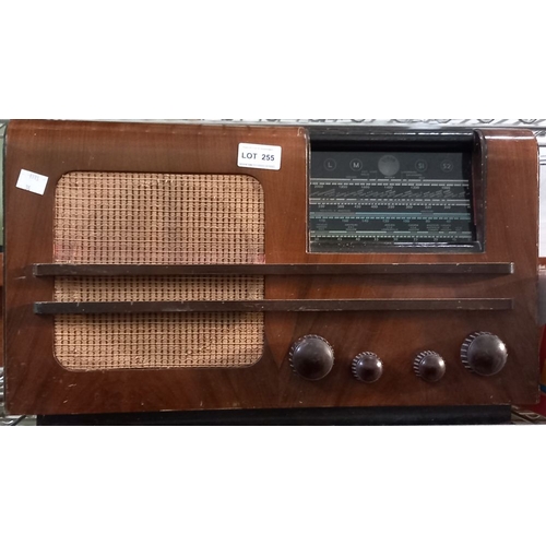 255 - A Vidor valve Radio 1950's, together with Sony Walkman FX290, Phillips Cassette 2202 in case with ca... 