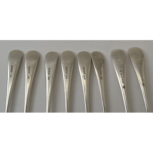 35 - Frank Cobb and Co Ltd, a set of six Hanovarian design silver dinner forks, Sheffield 1944, combined ... 