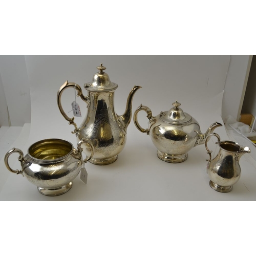 46 - John, Edward, Walter & John Barnard (Barnard & Sons Ltd), A Victorian silver tea and coffee service,... 