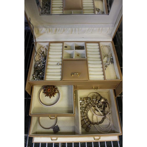 149 - Three boxes of costume jewellery and a small silver photo frame