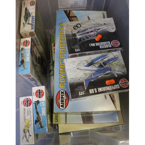 155 - A crate of boxed and unused 'Airfix' model kits ( 9 )