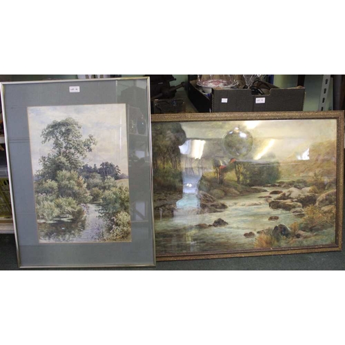 16 - Walter Wallor Caffyn (d.1898) - 'Summer Stream', watercolour, signed, titled & dated 1893, 52.5cm x ... 