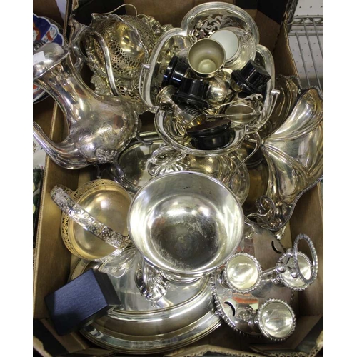 160 - A quantity of silver plated wares, includes oval vegetable tureens