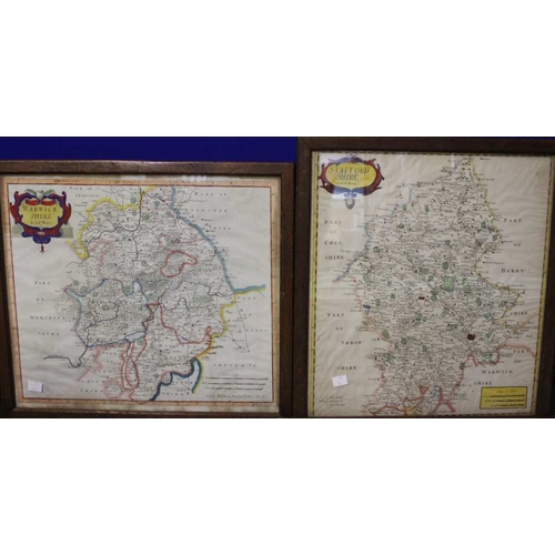 19 - A set of four Robert Morden County maps. Hand coloured and engraved