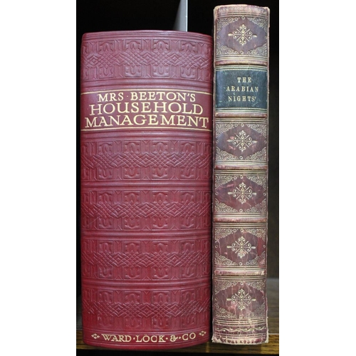 254 - Mrs Beeton's Household Management together with Arabian Nights, leather binding (2)