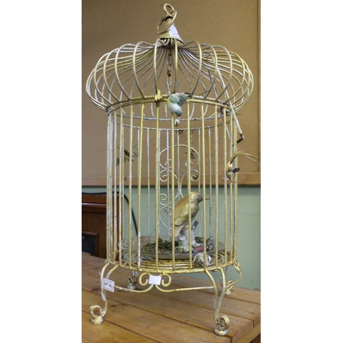 31 - A gilded decorative bird cage