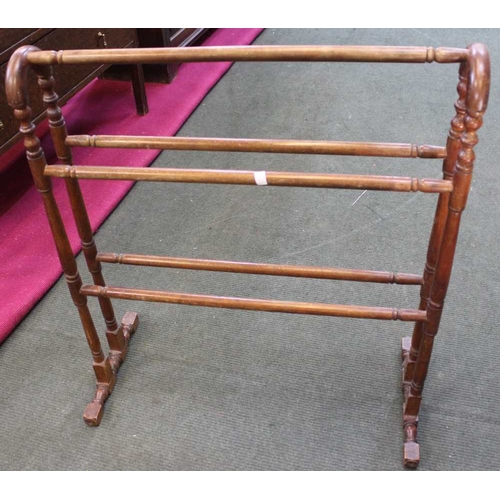 54 - Mahogany five bar towel rail