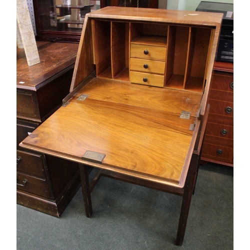 61 - Mid century small writing bureau with single drawer